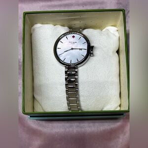Kate Spade Silver Bracelet Watch with White Dial